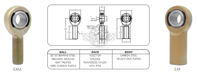 EXM EXF Rod End