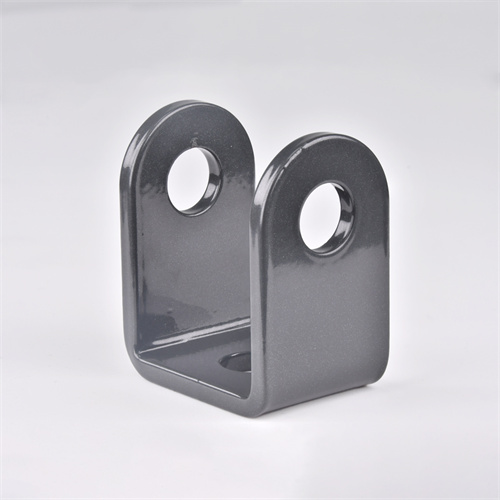 Machined steel U-bracket clevis with parallel mounting arms
