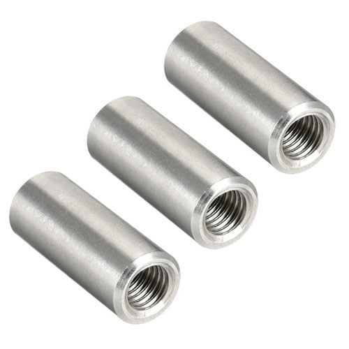 Stainless Steel All Thread Sleeve Rod Bar Round Connector Nuts