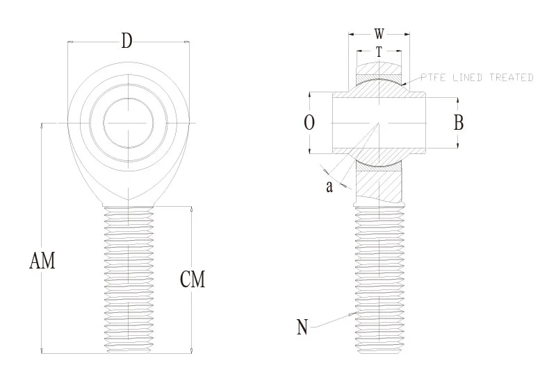 HJMX high-misalignment chromoly rod end