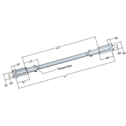 LCR linkage rod with pin holes