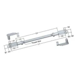 lcr-203-linkage-connecting-rod-30-00-in-3-8-24-rh-lh-thread-3-8-in-pin-holes-clevis-spring-pins-included